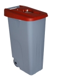 Contenedor de reciclage 110 l. rojo con boca 9817-R