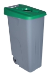 Recipiente de reciclagem de 110l. verde com boca 9817-V
