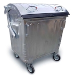 Galvanized steel container with dome. 9825-G