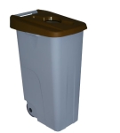 Recipiente de reciclagem de 110l. marron com boca 9817-M