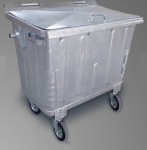 Galvanized dustbin 700 l. 9823-G